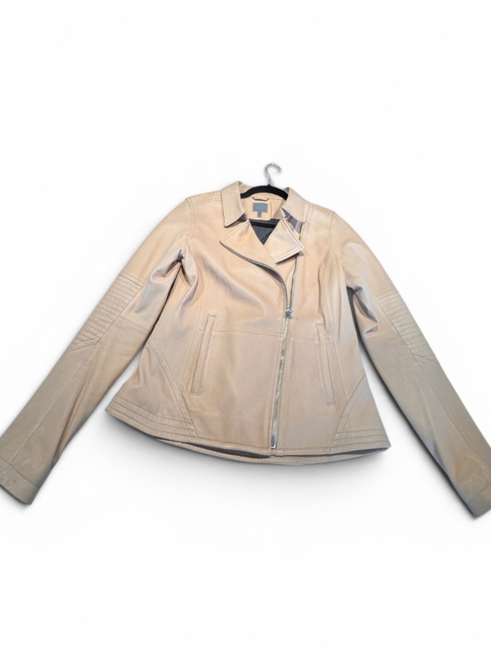 Athleta Blush Leather Moto Jacket Medium | Soft Pink Biker Jacket
